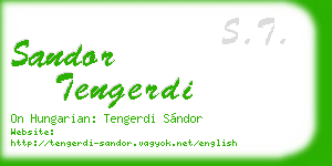 sandor tengerdi business card